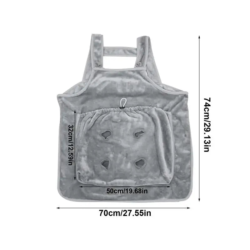 Apron for carrying cats Cat Carrier Pet Carrier Pouch for holding kittens Cat Butler Jerk Off Cat Clothing Wearable Cat Cuddling