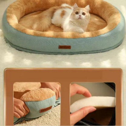Comfortable Plush Square Pet Bed – Puppy and Cat House – Cushion Sofa for Small and Medium Pets