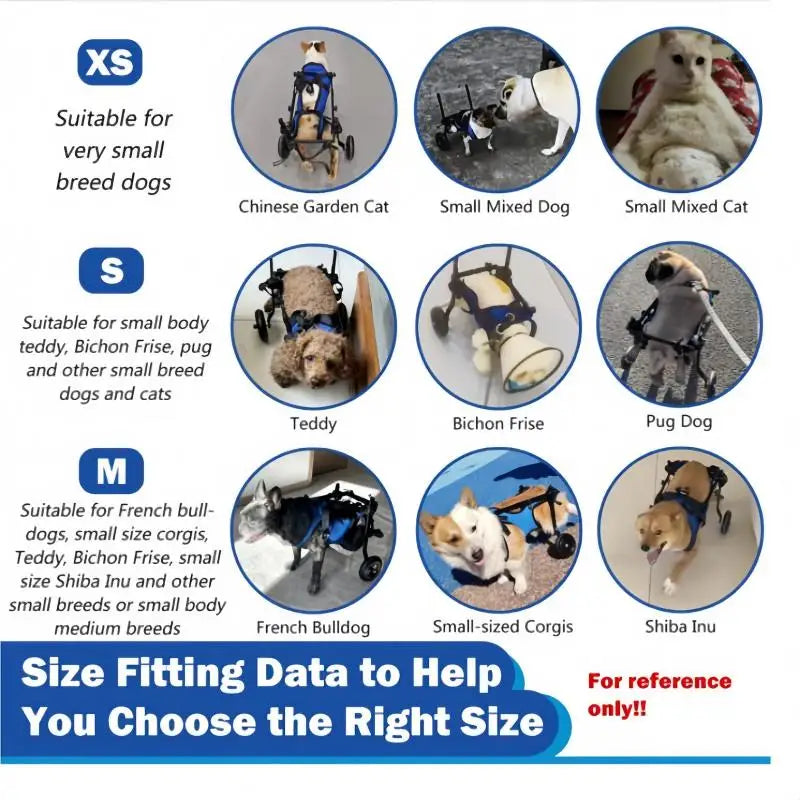 Dog Wheelchair Disabled Small Dog Rehabilitation Walking Aid Pushchair Power Assisted Vehicle Cat Mobility Scooter Pet Supplies