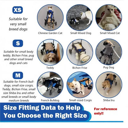 Dog Wheelchair Disabled Small Dog Rehabilitation Walking Aid Pushchair Power Assisted Vehicle Cat Mobility Scooter Pet Supplies