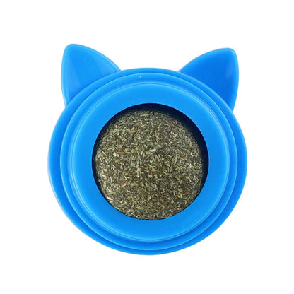 Rotatable Catnip Energy Ball Natural Safe Catnip Edible Lick Balls Catnip Wall Balls for Cats Teeth Cleaning Pet Health Supplies