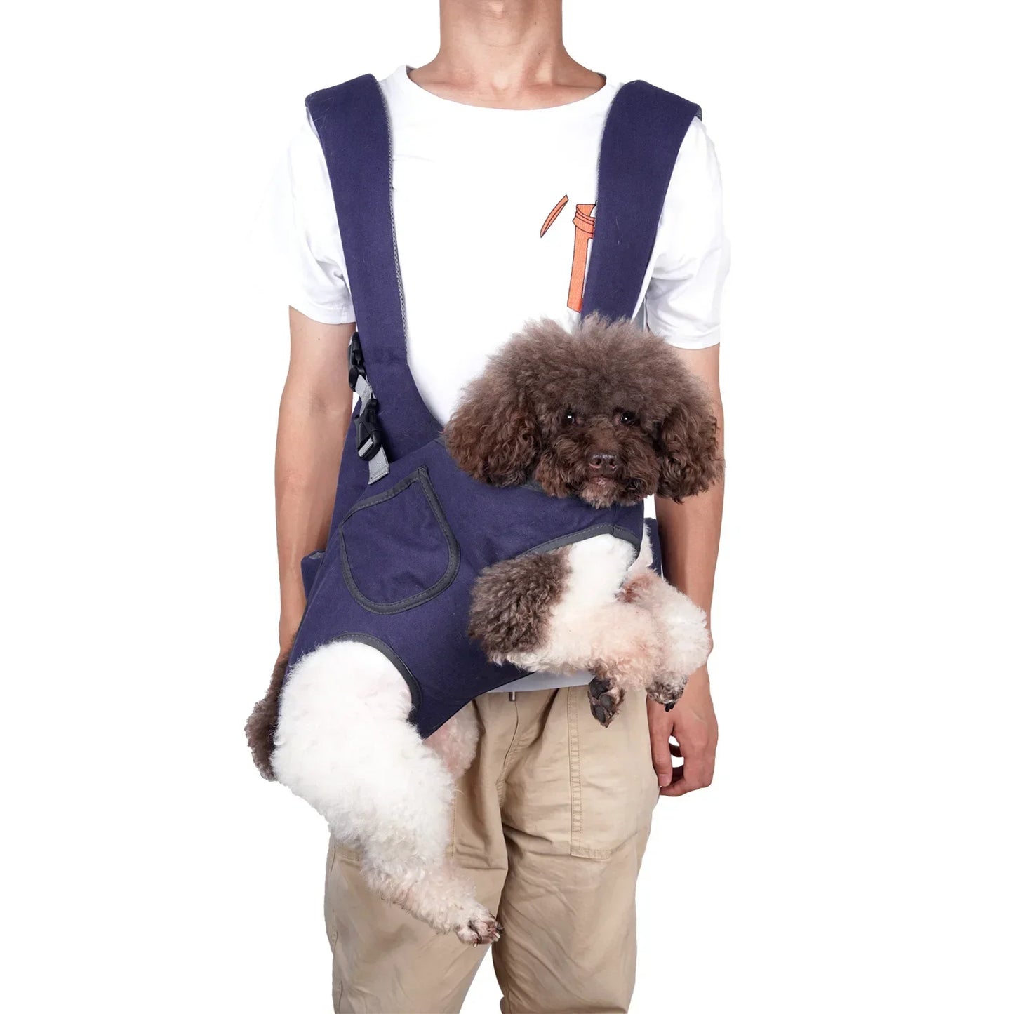 Backpack for Dogs Outdoor Dog Carrier for Riding Walking Front Pack Back and Waist Protective Breathable Easy-Fit Pet Travel Bag