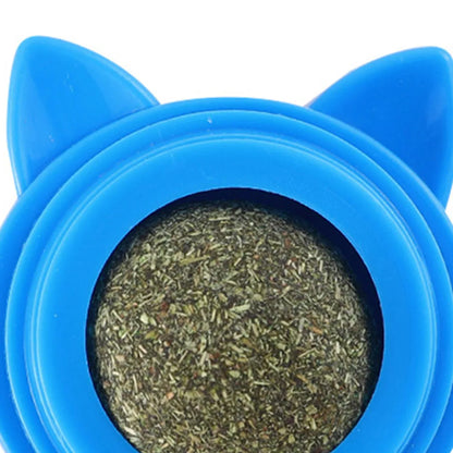 Rotatable Catnip Energy Ball Natural Safe Catnip Edible Lick Balls Catnip Wall Balls for Cats Teeth Cleaning Pet Health Supplies