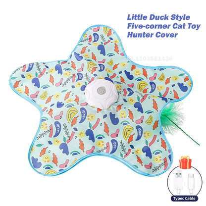 Automatic Interactive Cat Toy with Chirping Sound, Flexible Teaser Wand for Hunting & Hide-n-Seek Play Cat Hunter Cover
