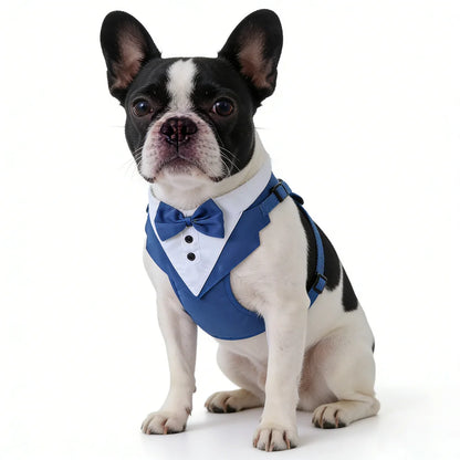 Dog Tuxedo for Wedding Outfit, Dog Suit and Tie Costumes for Birthday, Cosplay, Christmas Party, Pet Formal Wear with Bowtie