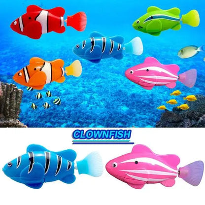 5pcs Cat Toy  Children Electronic Fish Summer Bath Toys Pet Toys Swimming Robot Fish Kids Water Swim Pool Bathtub Pet Toys