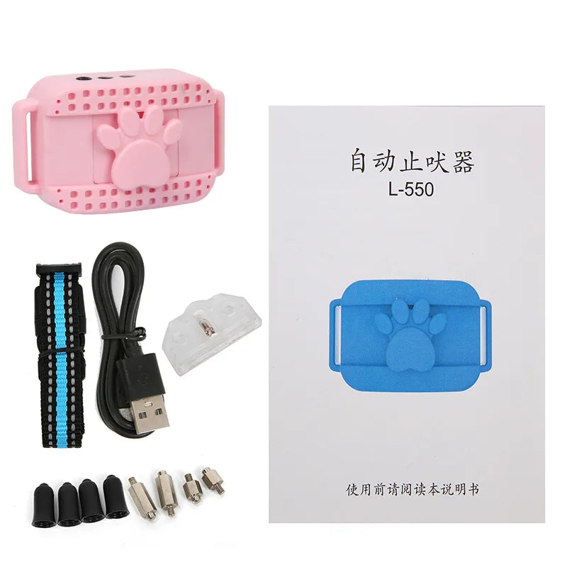 USB Electric Dogs Training Collar Ultrasonic Pet Dog Anti Barking Stop Barking Vibration Anti Bark Waterproof Collar Devices
