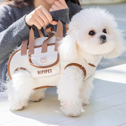 Dog bag out portable breathable multi-functional traction backpack Easy to Clean Backpack Breathable Adjustable cat bag petstrap