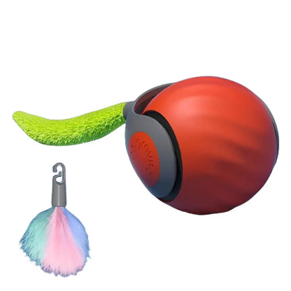 Automatic Moving Cat Toy Ball Smart Cat Toys USB Rechargeable Smart Cat Toys Ball Speedy Tail Cat Toy Cat Interactive Ball Toys