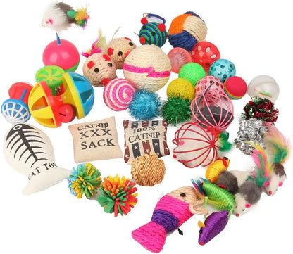 20 piece set of fashionable cat toys