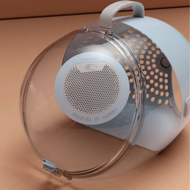 Portable Capsule Cat Bag Two-way Switch Comfort Handle Transparent Breathable Large Capacity Space for Cat Small Size Dog Rabbit