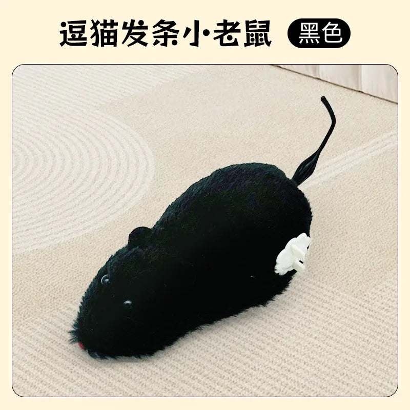 1Pc Funny Lifelike Plush Mouse Running Rat Toy for Cats Dogs Tail Mouse Pets Kids Random Color