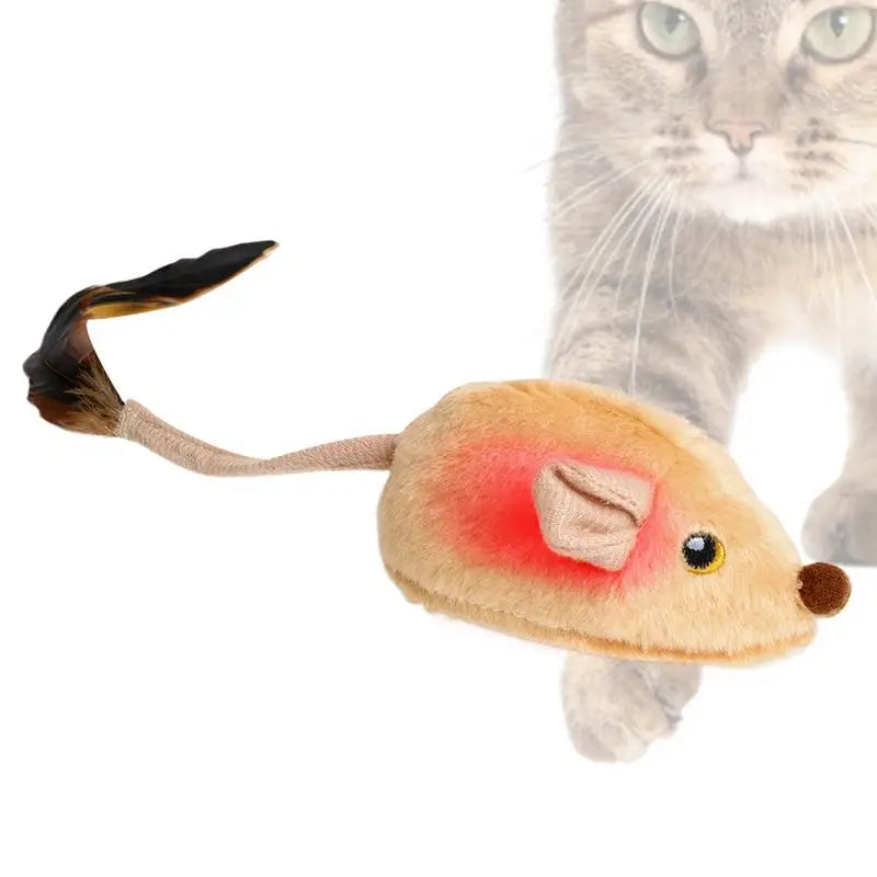 Automatic SensingMouse Moving Cat Toys Electronic Squeaky Mice Moving CatMouse Toy For Kitten Indoor/Outdoor Pet Cat Exercise