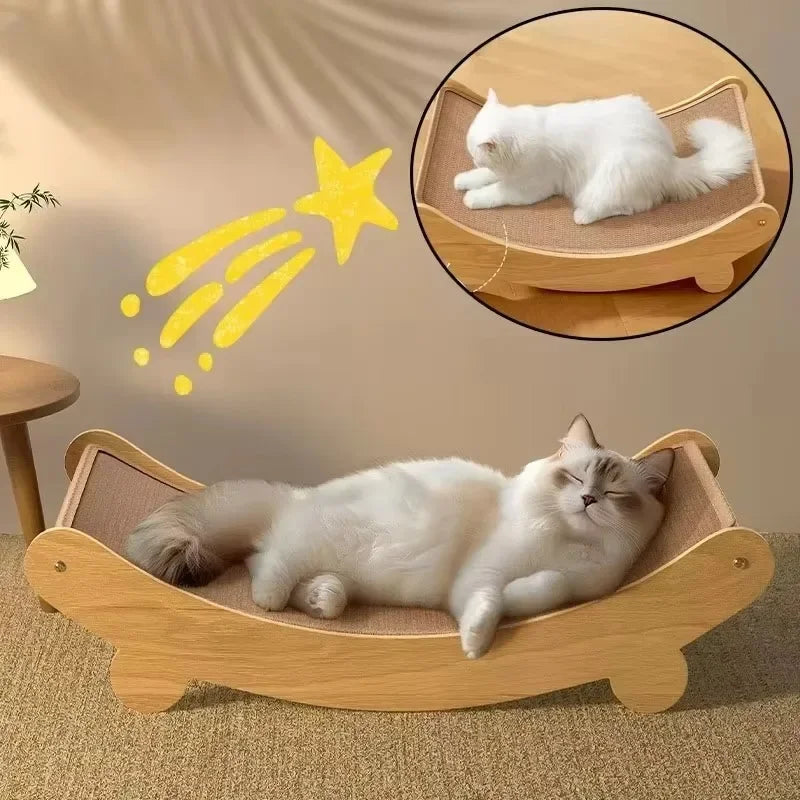 Cat Bed Scratch Board Wear-Resistant Cats Scratching Pad Dual-Surface Grinding Detachable Mat Kitten Bed Non-Slip Base Cats Toys