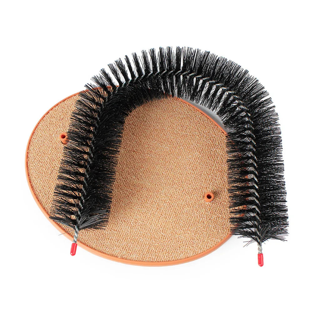 Cat Arch Self Groomer Massager Cat Grooming Brush Interactive Kitten Toys Cat Rubbing Post for Indoor Kitten & Small Dog