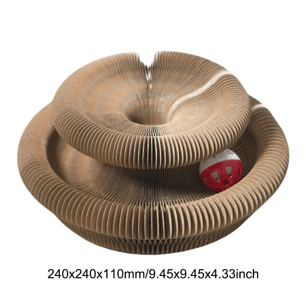 Magic Organ Cat Scratching Board Cat Interactive Toys Cat Grinding Claw Scratching Board Round Corrugated Cats Interactive Toys