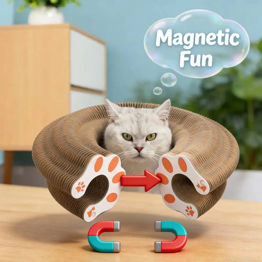 Magic Organ Cat Scratching Board Cat Interactive Toys Cat Grinding Claw Scratching Board Round Corrugated Cats Interactive Toys