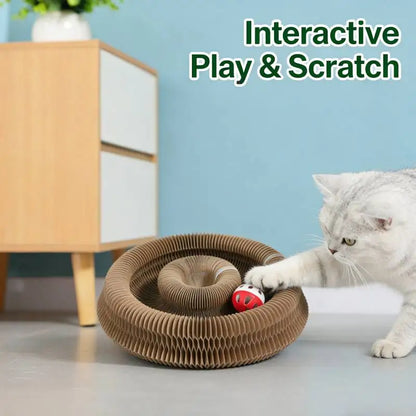 Magic Organ Cat Scratching Board Cat Interactive Toys Cat Grinding Claw Scratching Board Round Corrugated Cats Interactive Toys