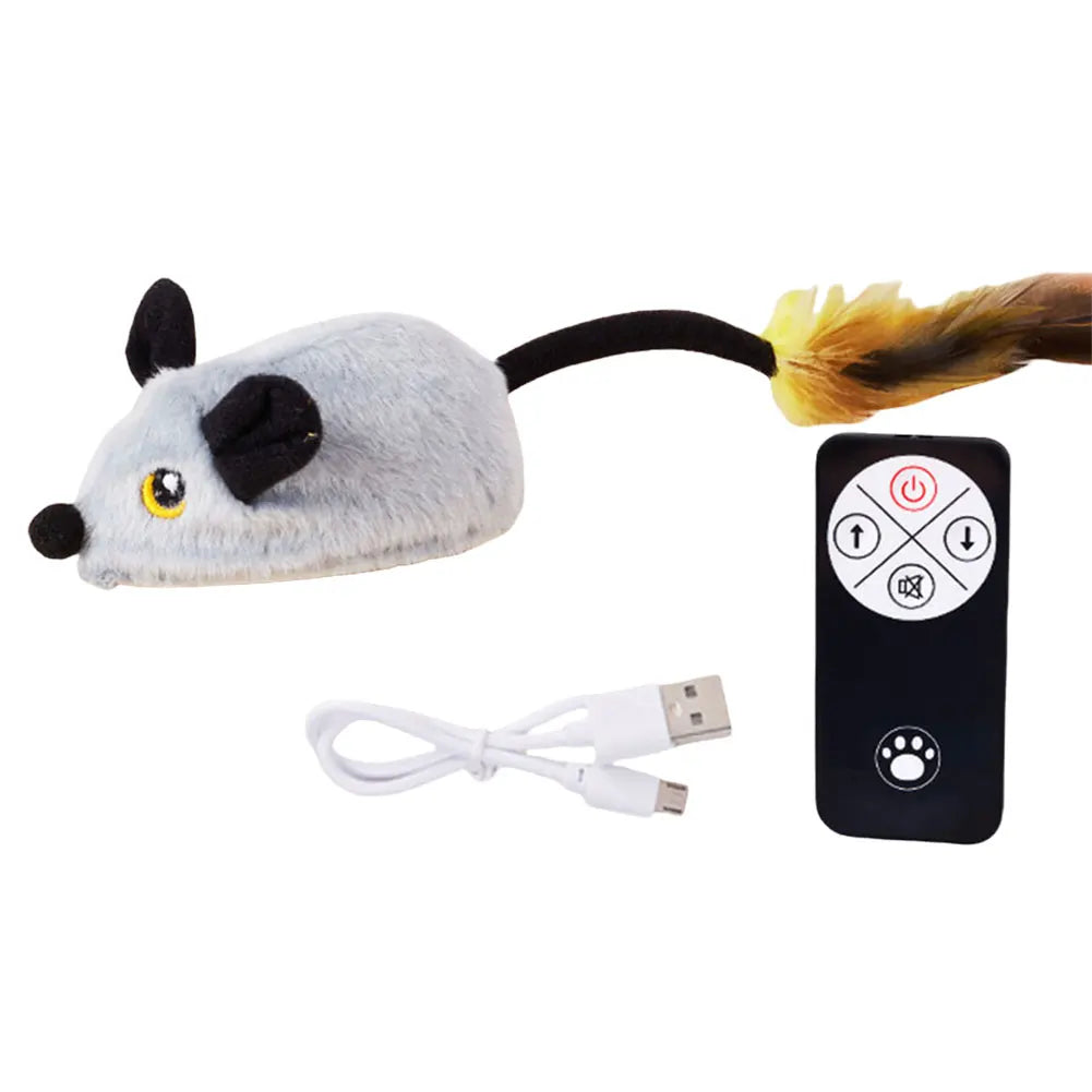 Interactive Cat Toy Electronic Mouse Moving Cat Toys Mice Moving Toy Moving Cat Mouse Toy for Cat Self Play Exercise