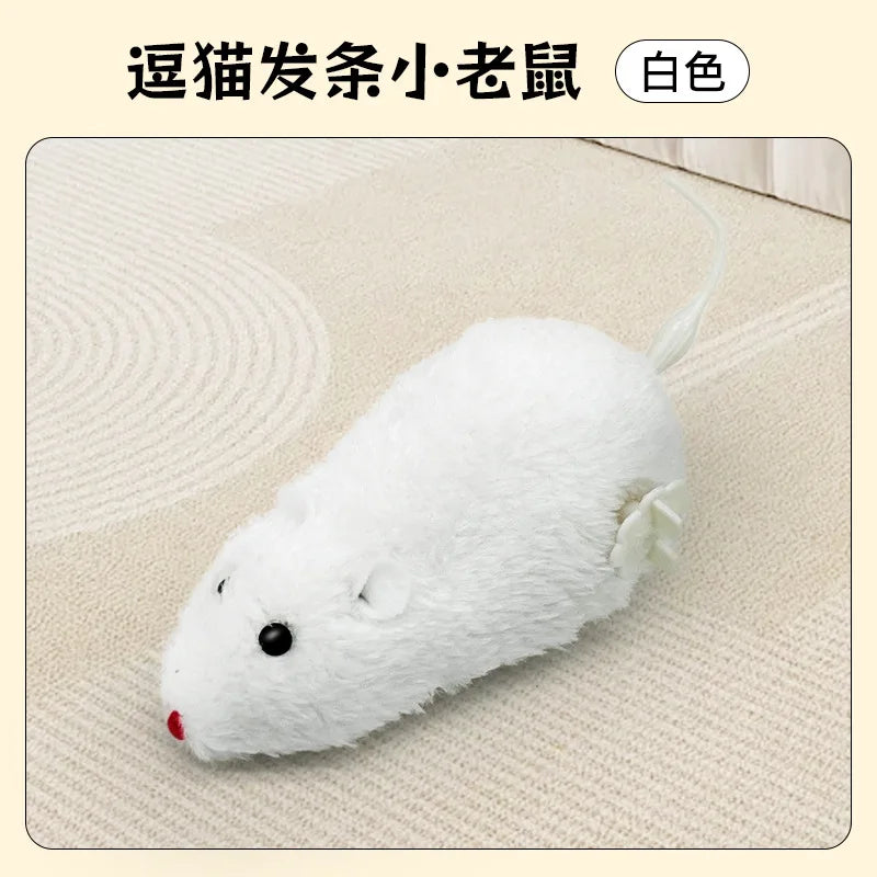 1Pc Funny Lifelike Plush Mouse Running Rat Toy for Cats Dogs Tail Mouse Pets Kids Random Color