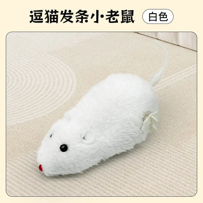 1Pc Funny Lifelike Plush Mouse Running Rat Toy for Cats Dogs Tail Mouse Pets Kids Random Color