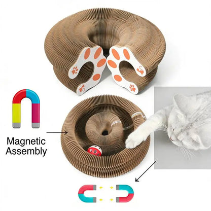 Magic Organ Cat Scratching Board Cat Interactive Toys Cat Grinding Claw Scratching Board Round Corrugated Cats Interactive Toys