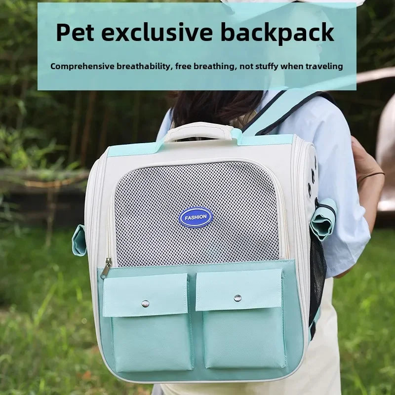 Cat Bag Portable Bag for Going Out  Breathable Pet Backpack  Large Capacity  Foldable Backpack  Portable Backpack