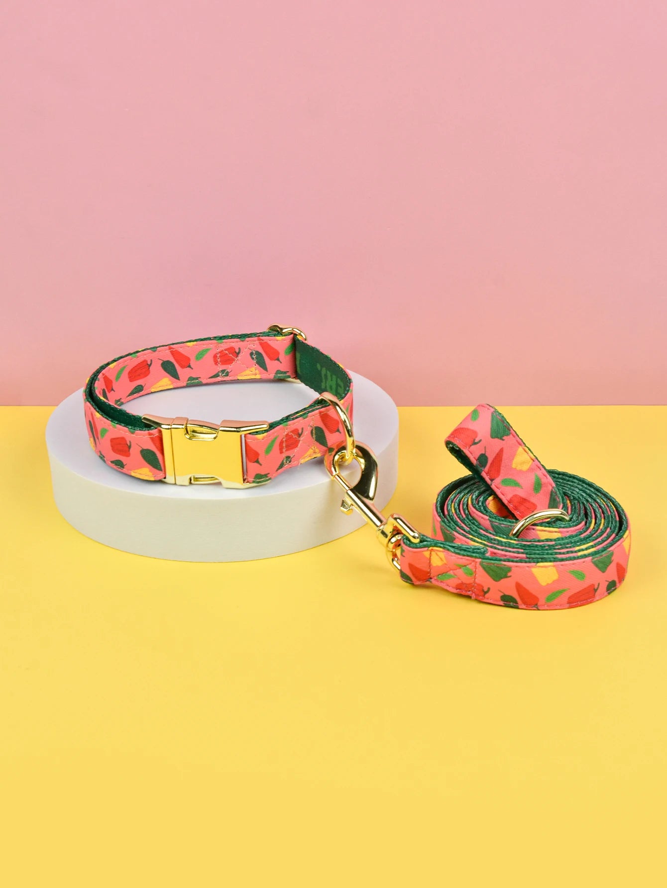 Valentine's Day and New Year's gift Luxury Brand Colorful Season Adjutable Dog Collar And Leash Set For Small Medium Large Dogs