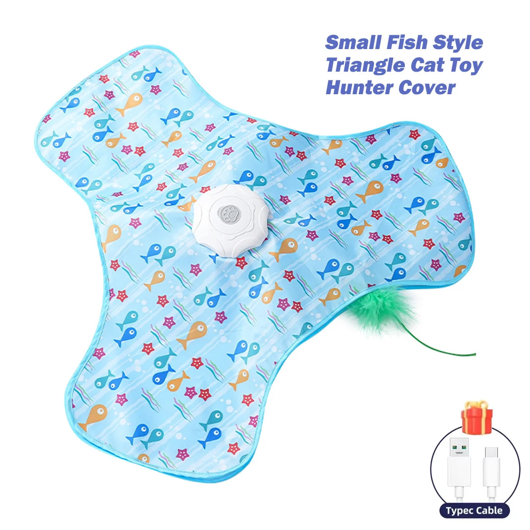 Automatic Interactive Cat Toy with Chirping Sound, Flexible Teaser Wand for Hunting & Hide-n-Seek Play Cat Hunter Cover