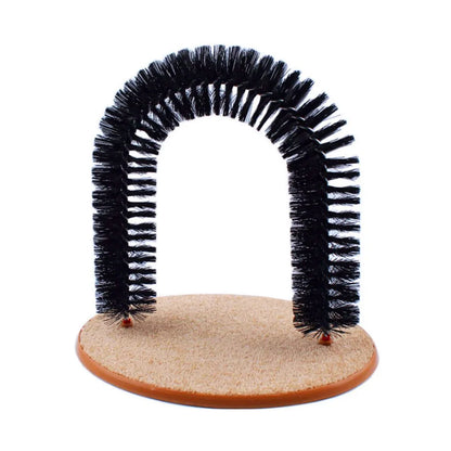 Cat Arch Self Groomer Massager Cat Grooming Brush Interactive Kitten Toys Cat Rubbing Post for Indoor Kitten & Small Dog