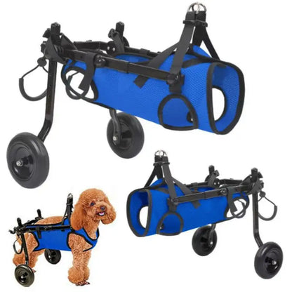 Dog Wheelchair Disabled Small Dog Rehabilitation Walking Aid Pushchair Power Assisted Vehicle Cat Mobility Scooter Pet Supplies