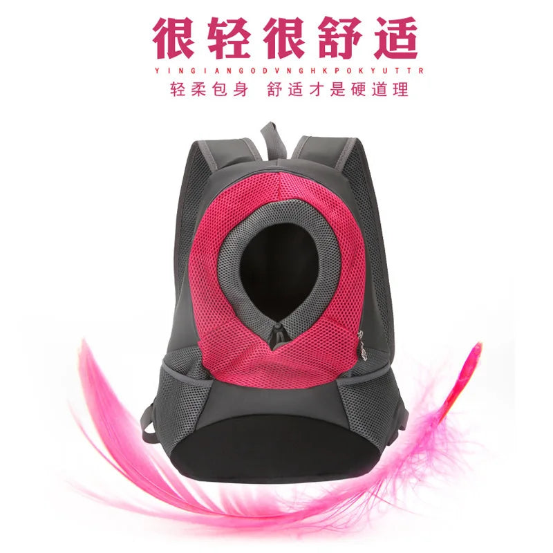 Pet Dog Carrying Backpack Pet Carrier Adjustable Portable Travel Breathable Mesh Front Bag for Puppy Outdoor Hiking Backpacks