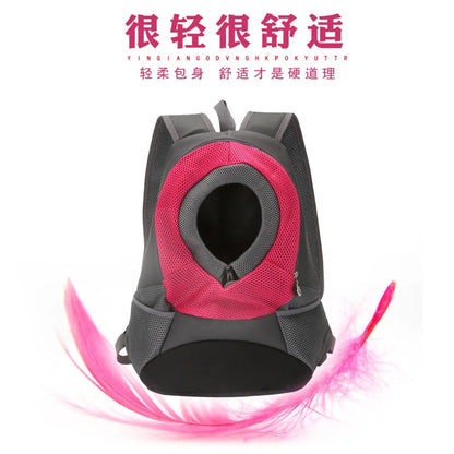 Pet Dog Carrying Backpack Pet Carrier Adjustable Portable Travel Breathable Mesh Front Bag for Puppy Outdoor Hiking Backpacks