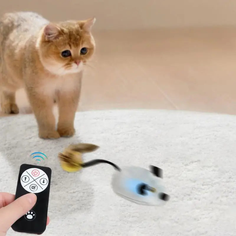 Automatic SensingMouse Moving Cat Toys Electronic Squeaky Mice Moving CatMouse Toy For Kitten Indoor/Outdoor Pet Cat Exercise