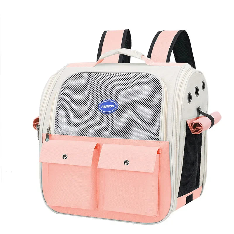 Cat Bag Portable Bag for Going Out  Breathable Pet Backpack  Large Capacity  Foldable Backpack  Portable Backpack