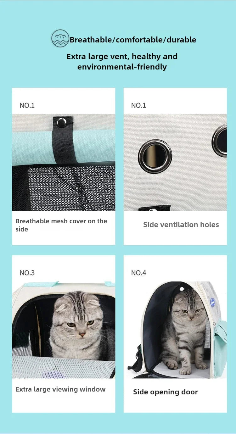 Cat Bag Portable Bag for Going Out  Breathable Pet Backpack  Large Capacity  Foldable Backpack  Portable Backpack
