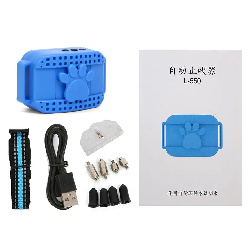 USB Electric Dogs Training Collar Ultrasonic Pet Dog Anti Barking Stop Barking Vibration Anti Bark Waterproof Collar Devices