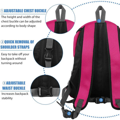Small Dog Backpack Portable Outdoor Double Shoulder Dog Carrier Bag Pet Bag Travel Breathable Backpack Pet Carrying Supplies