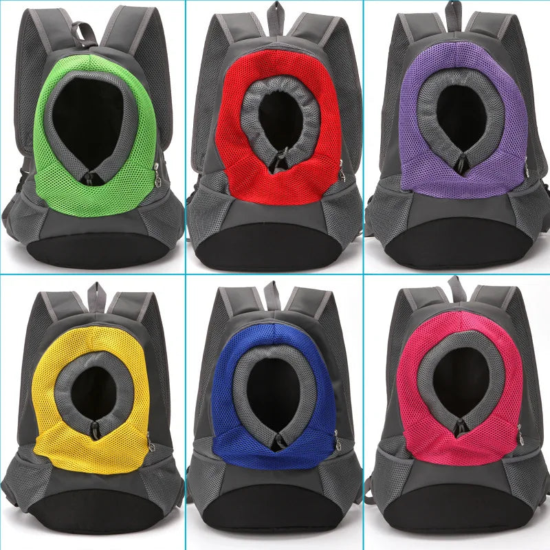 Pet Dog Carrying Backpack Pet Carrier Adjustable Portable Travel Breathable Mesh Front Bag for Puppy Outdoor Hiking Backpacks