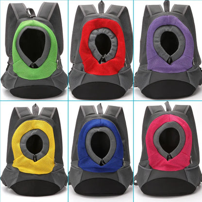 Pet Dog Carrying Backpack Pet Carrier Adjustable Portable Travel Breathable Mesh Front Bag for Puppy Outdoor Hiking Backpacks