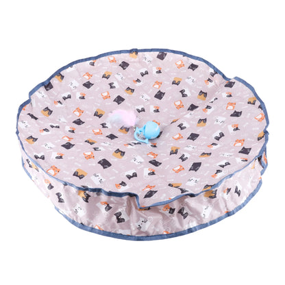 Motion Activate Chirping Cat Toy Ball Fast Rolling in Pouch Mouse Catching Game Reusable for Pet Hide and Seek Game Accessories