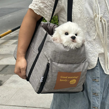 Dog Car Seat for Small Dog Center Console Seat Pet Booster Seat for Car Puppy Portable Dog Carrier for Cats Safety Travel Bag