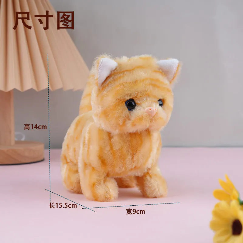 Electric Moving Cat Walking Barking Machine Interactive Simulation Mouse Chase Play for Kittens Entertainment Pet Products