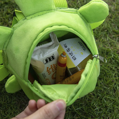 Dog Snack Bag Turtle Shape Dog Bag Pet Backpack Puppy School Bag Large Capacity Convenient Soft Portable Cute