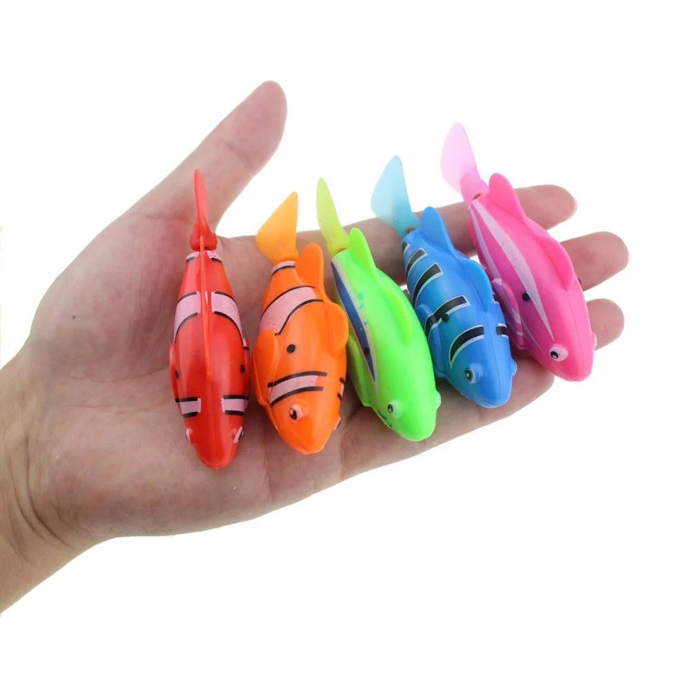 5pcs Cat Toy  Children Electronic Fish Summer Bath Toys Pet Toys Swimming Robot Fish Kids Water Swim Pool Bathtub Pet Toys