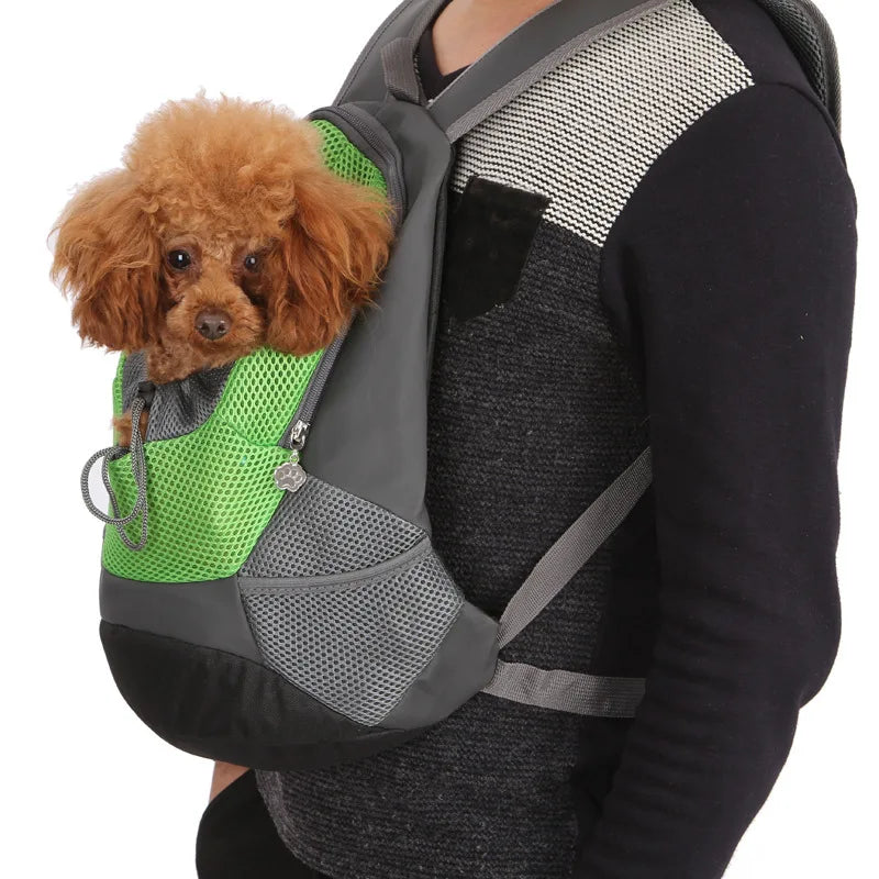 Pet Dog Carrying Backpack Pet Carrier Adjustable Portable Travel Breathable Mesh Front Bag for Puppy Outdoor Hiking Backpacks