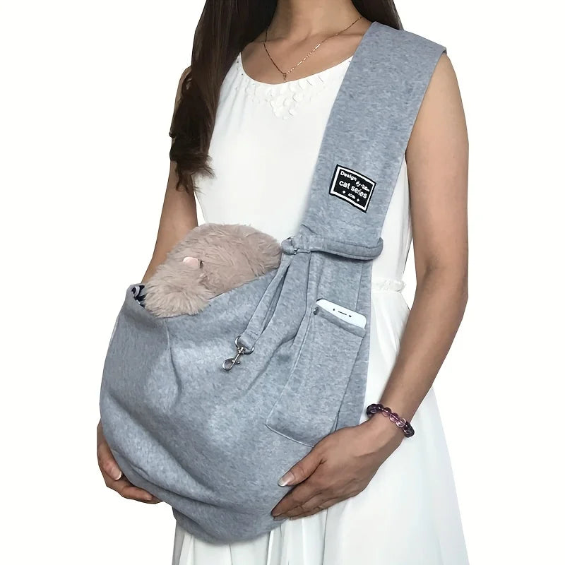 Breathable Portable Pet Messenger Bag Hands-Free Pet Crossbody Shoulder Bag Outdoor Travel Cat Puppy Sling Carrier Bag Gift