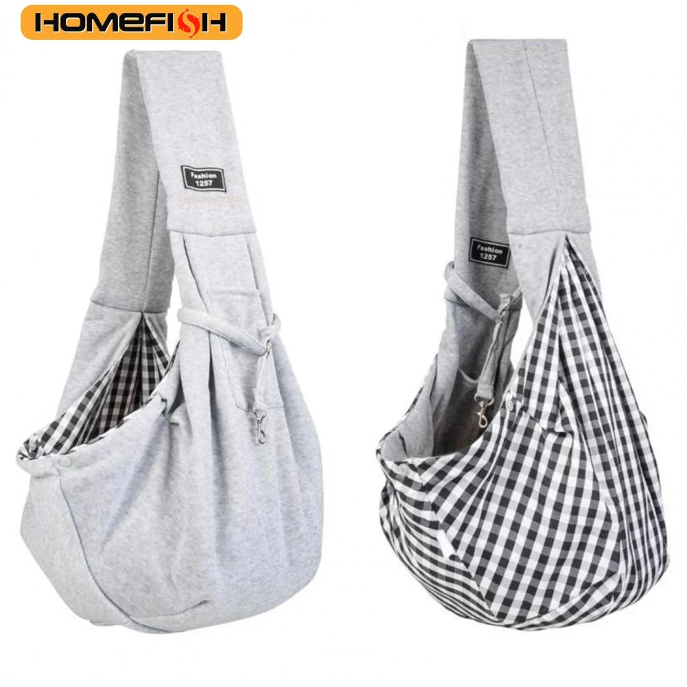 Adjustable Dog Sling Carrier with Pocket Breathable Small Animals Carrier Crossbody Shoulder Pet Bag Outdoor Travel Portable Bag