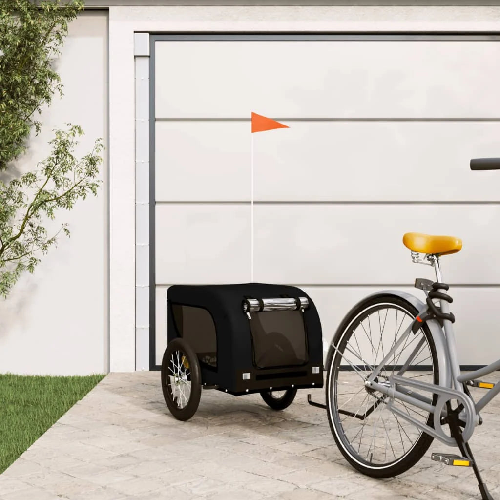 Black Pet Bike 124 x 65 x 66 cmTrailer Bicycle53 x 124 x 53 cm trailers walking running strollers for pets small dogs cats