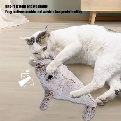 Flapping Cat Toy Built-in Motor USB Rechargeable Realistic Interactive Cats Toy For Indoor Smart Electric Cat Decompressions Toy